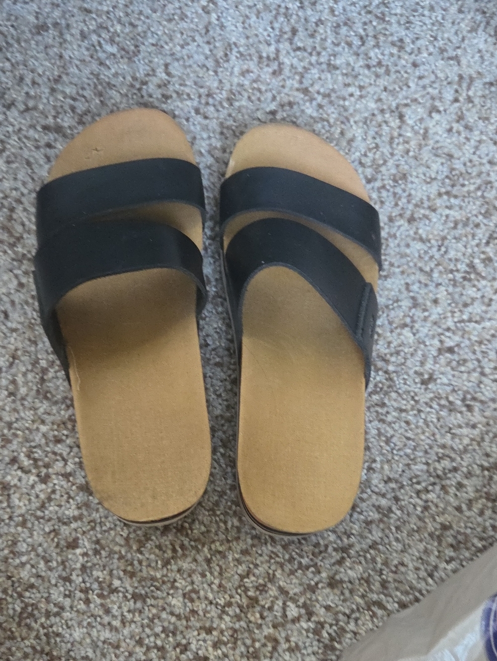 Reef Women's Black Double-Strap Sandals with Tan Footbed